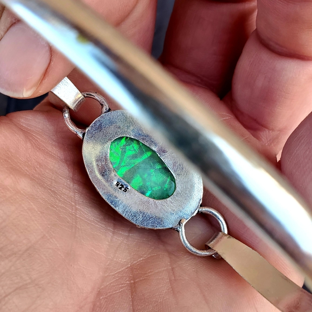 New Triplet Opal 925 Silver Bracelet._2
